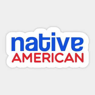 Native Anerican Blue And Red Sticker